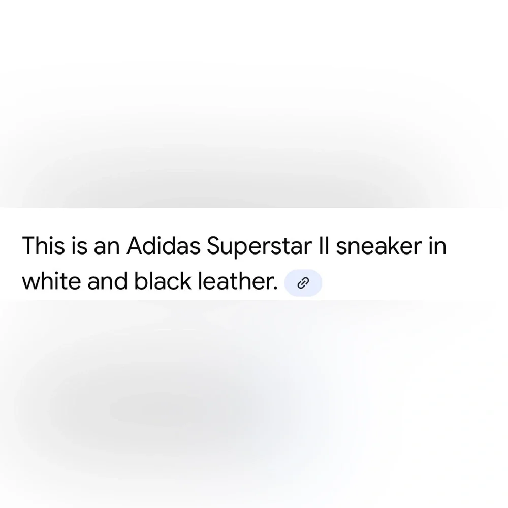 Adidas Super star ll Leather Upper Mens Black white Sneakers Shoes Size 8